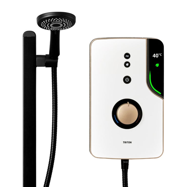 Triton Showers ENlight® Thermostatic Electric Shower with Back to Wall Kit