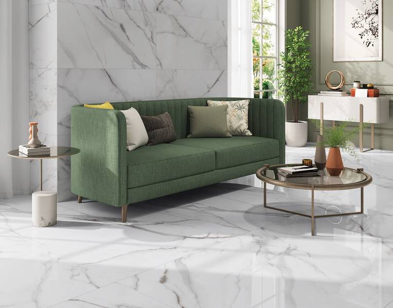RAK Ceramics Versilia marble collection room setting