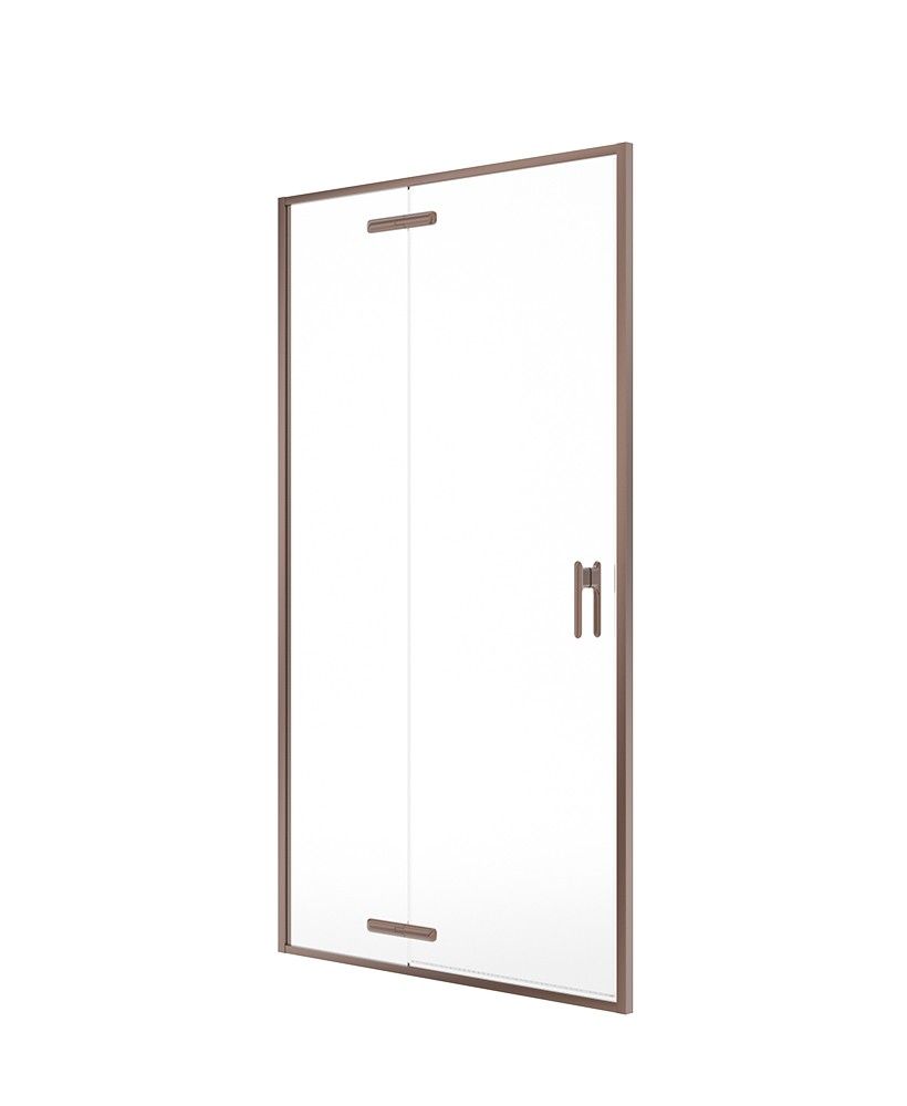 SONAS Bathrooms LIVING 1400mm Hinged Door with Inline Panel Brushed Bronze