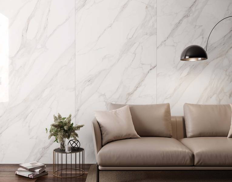 RAK Ceramics Calacatta gold collection room setting