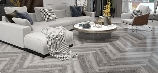 HydroStone HydroStone Herringbone collection room setting