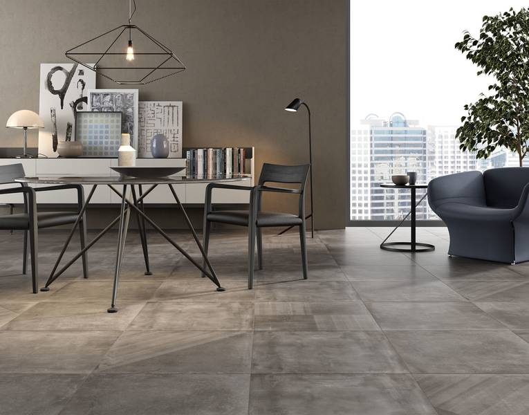 RAK Ceramics Basic concrete collection room setting