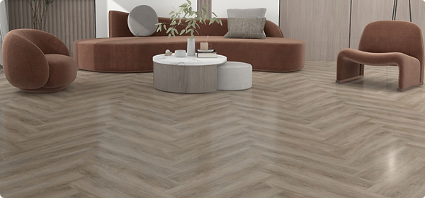 HydroStone HydroStone Herringbone collection room setting