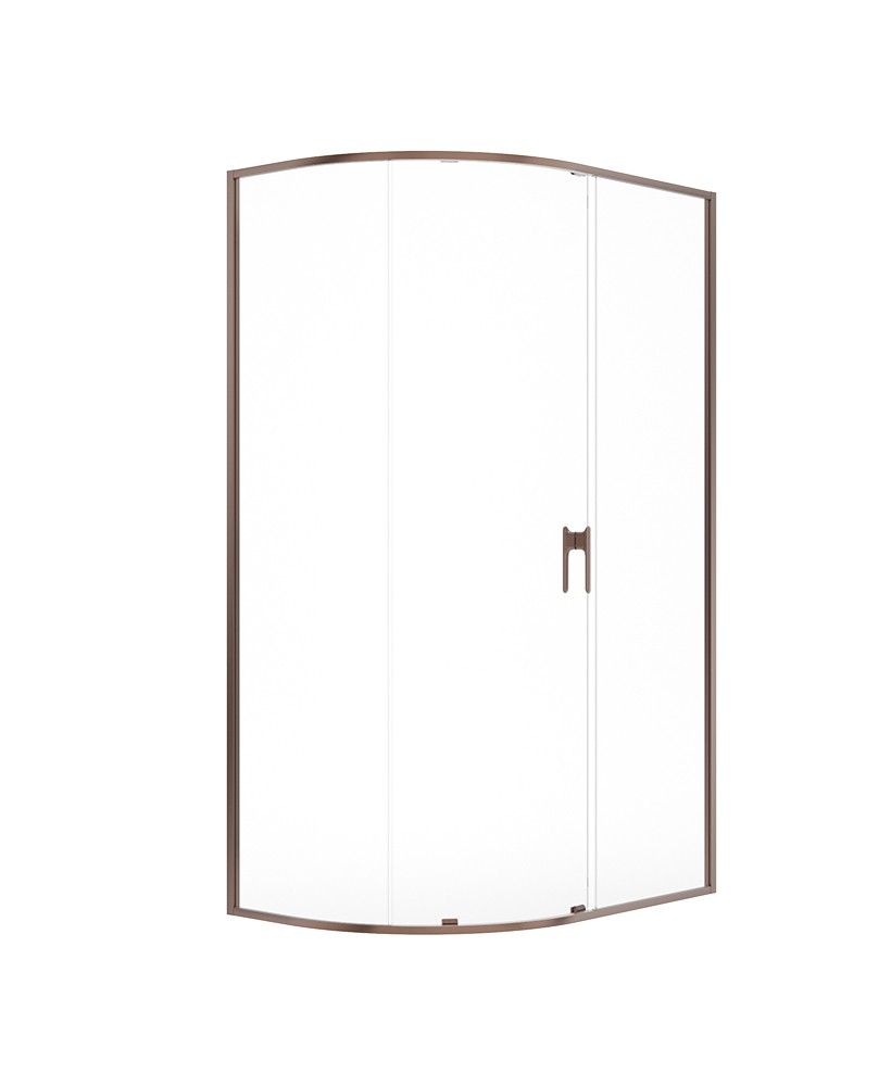 SONAS Bathrooms LIVING 1200x900mm Offset Quadrant Single Door Brushed Bronze