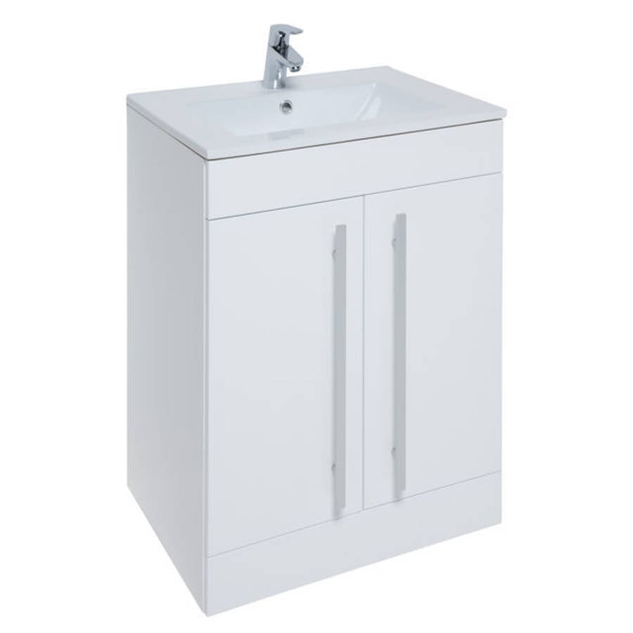 K-Vit Bathrooms Purity Floor Standing 2 Door WHITE 600*855*450