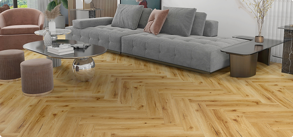 HydroStone HydroStone Herringbone collection room setting