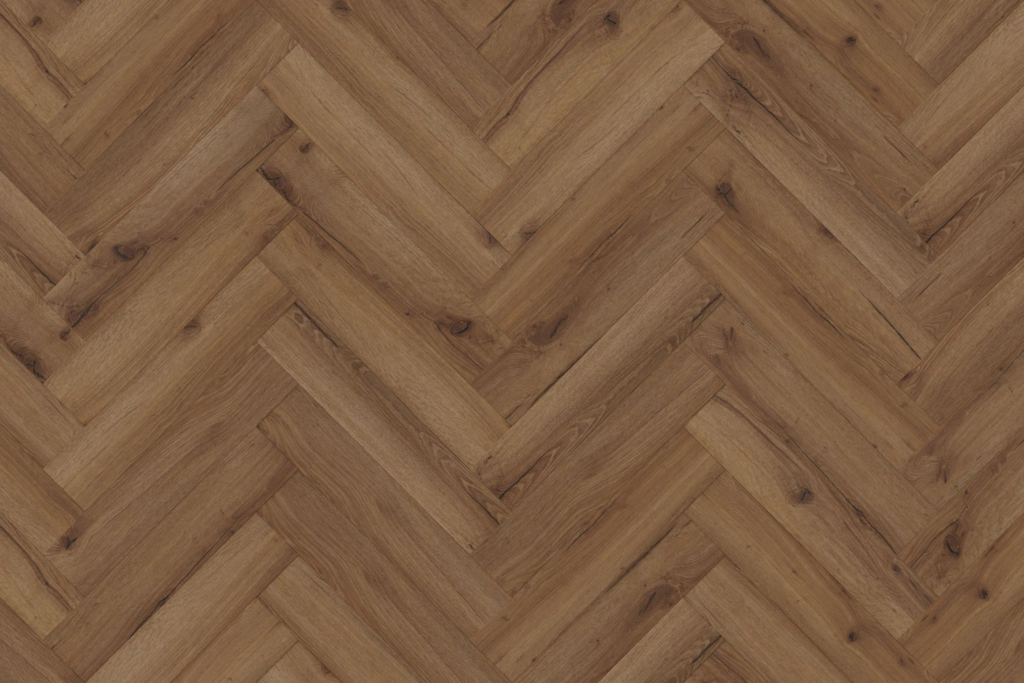 Lignum Rustic Ember Oak Herringbone Rigid Vinyl