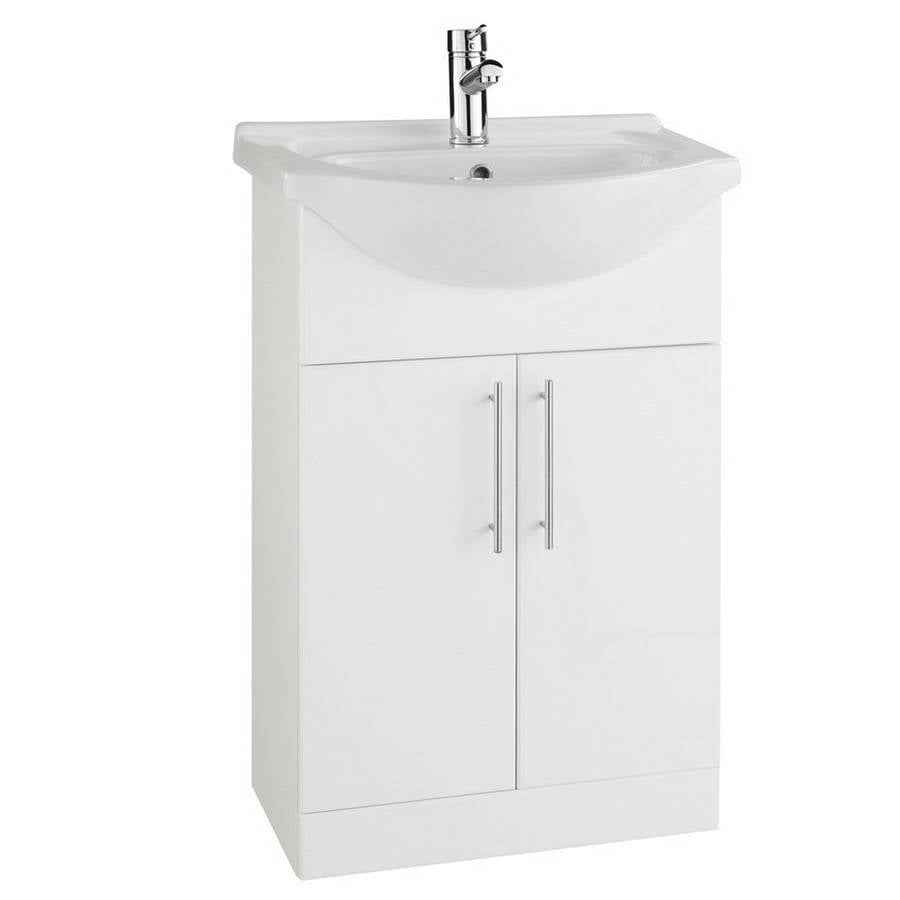K-Vit Bathrooms Ceramic Basin 55 cm 1 Tap Hole