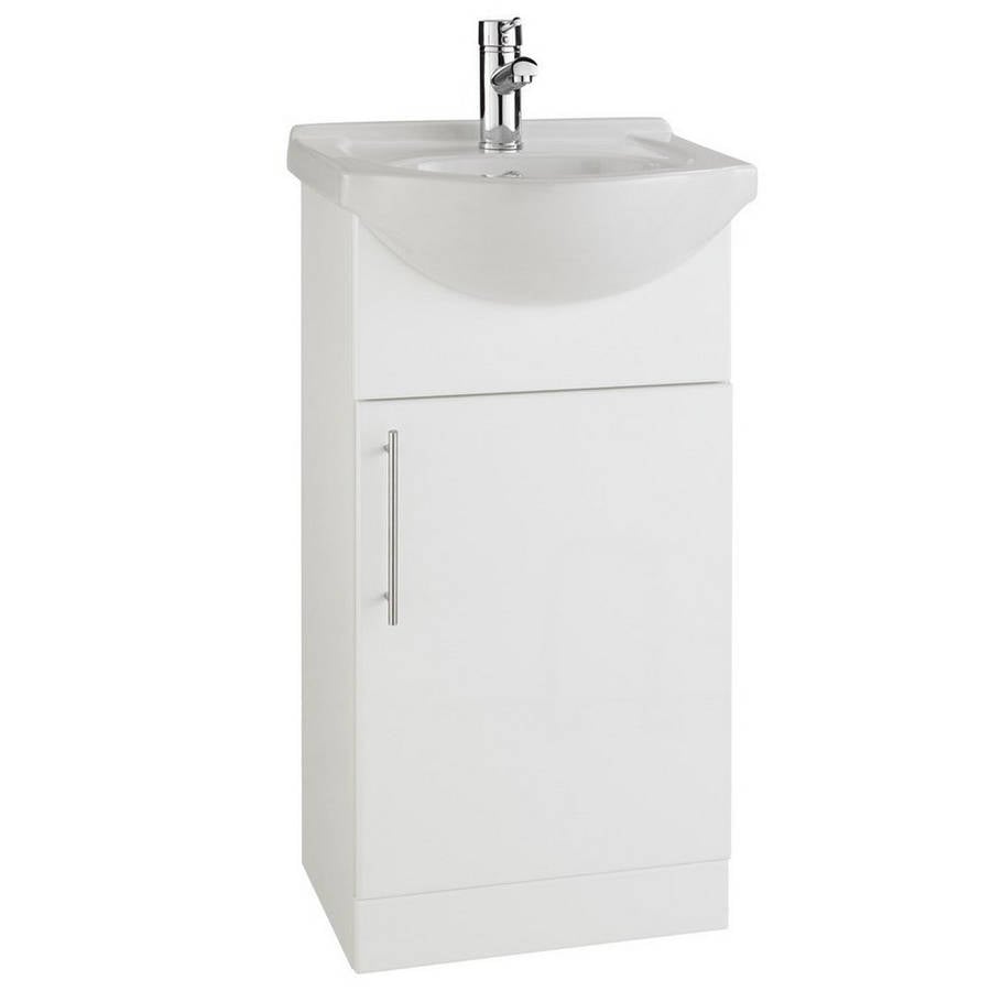 K-Vit Bathrooms Ceramic Basin 45 cm 1 Tap Hole