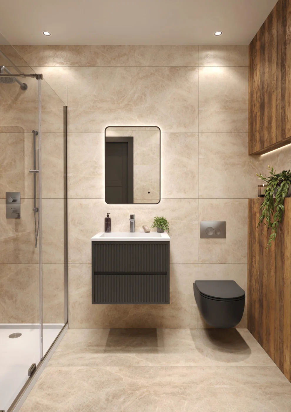 Scudo Bathrooms Linea Square 600 cabinet