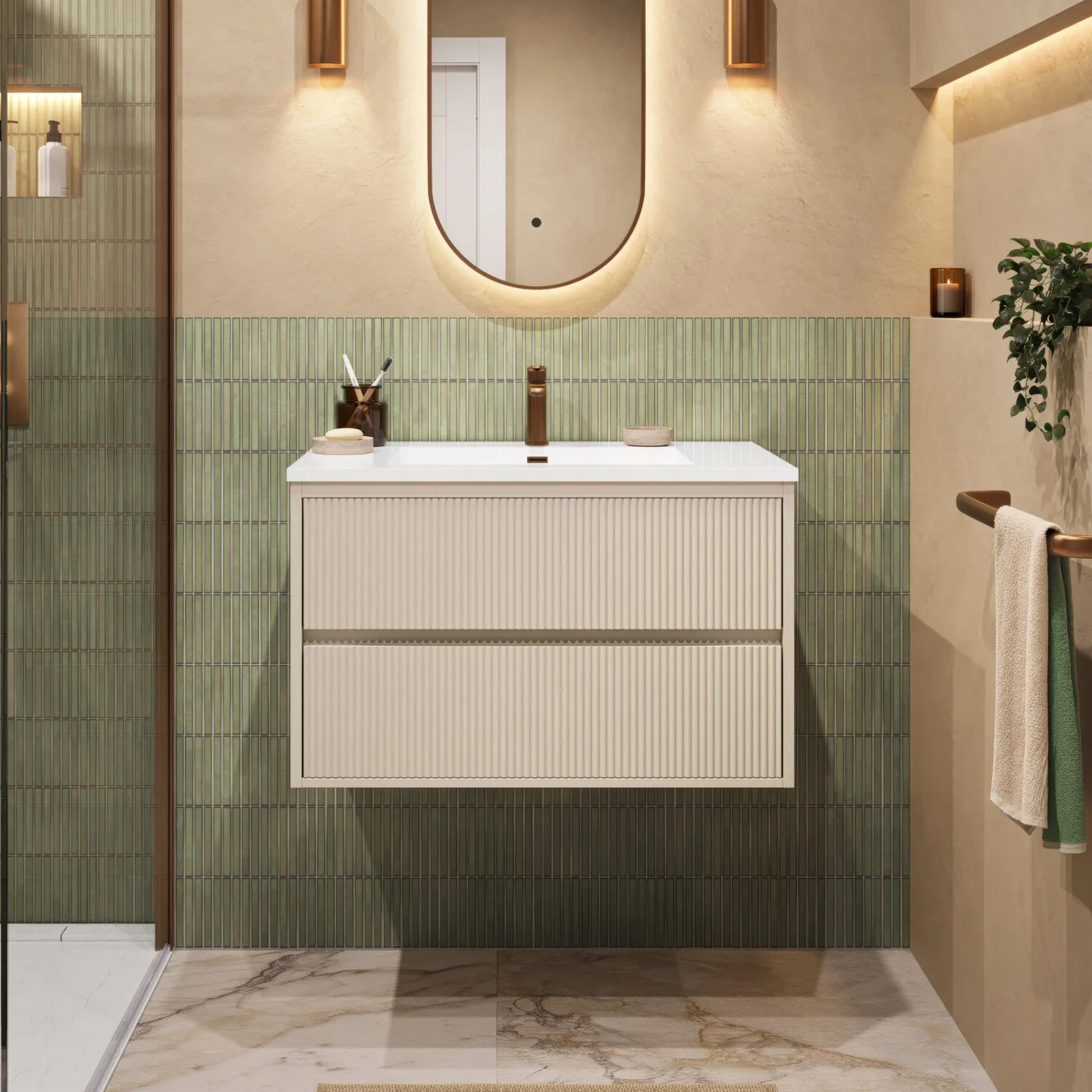 Scudo Bathrooms: Linea Square bathroom setting